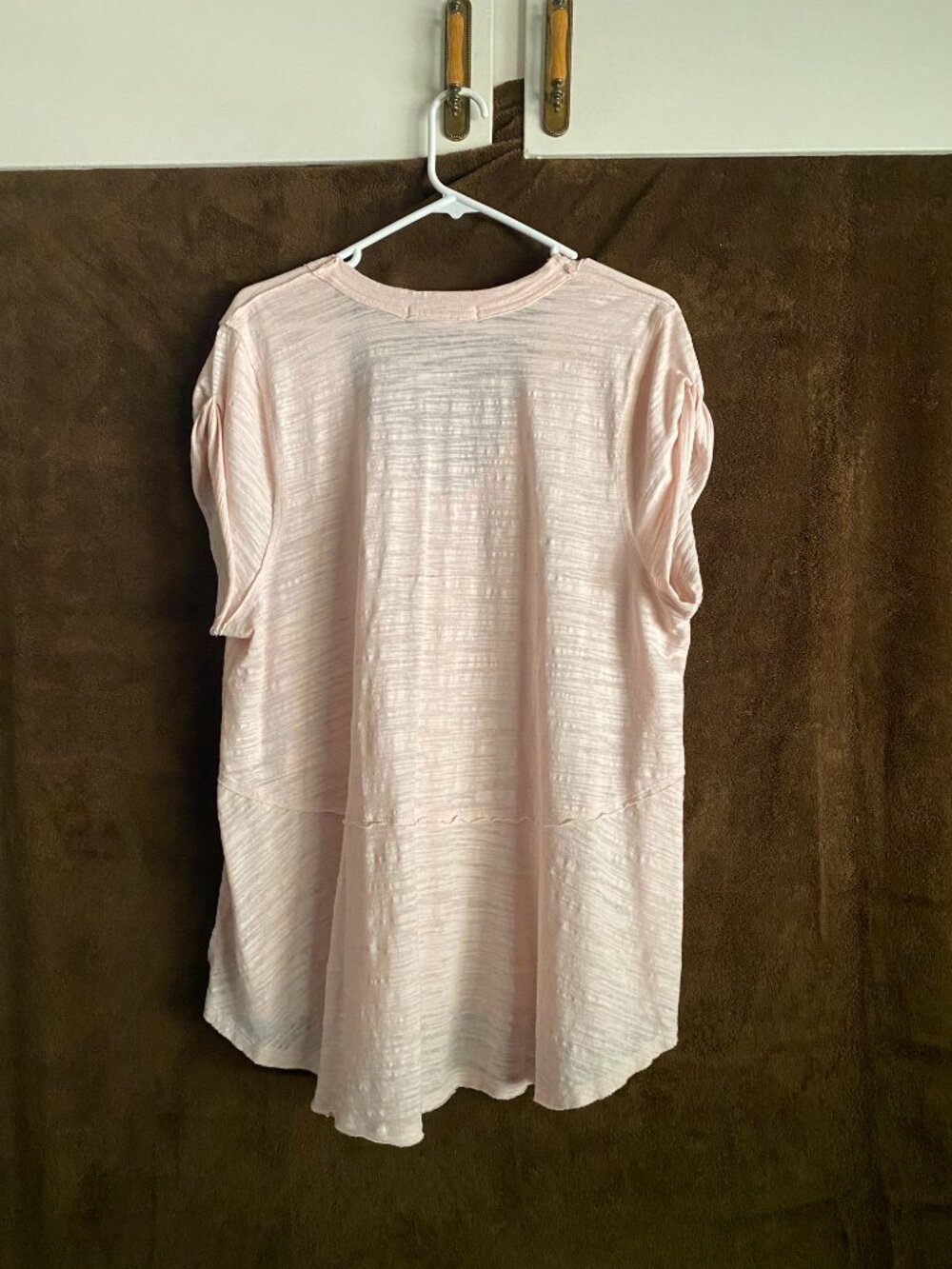 We The Free, short sleeve, light pink, tunic w/slight bottom flare, size XL - Picture 7 of 10